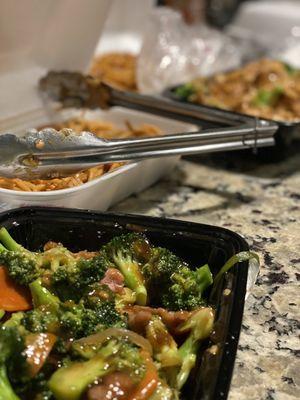 Beef Broccoli Beef, Chow Mein