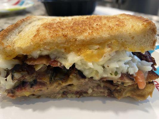 Brisket melt. Very good, I like my bacon a bit crispier tho.