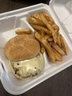 I bought my son the burger and fries for kids. It was a nice portion and he ate it all so I know it was good. He play around a lot.