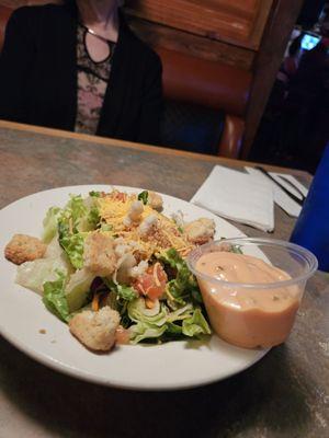 Side Salad with Thousand Island Dressing