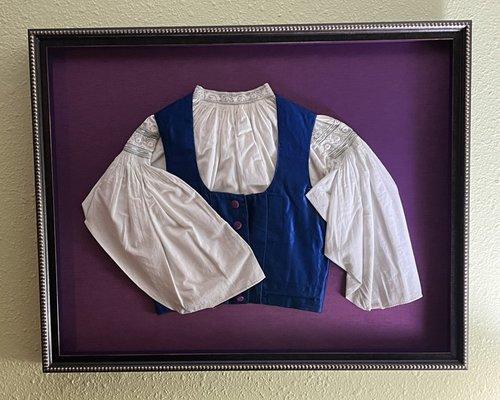 100+ year old Czechoslovakian embroidered blouse and satin vest