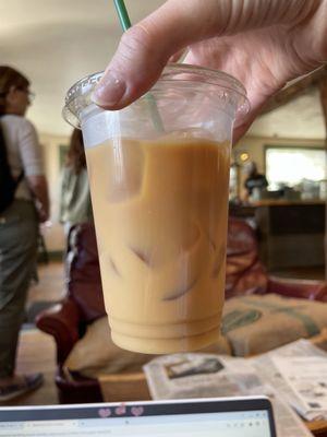 Cold brew with oat milk