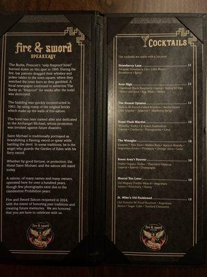 Cocktail Menu