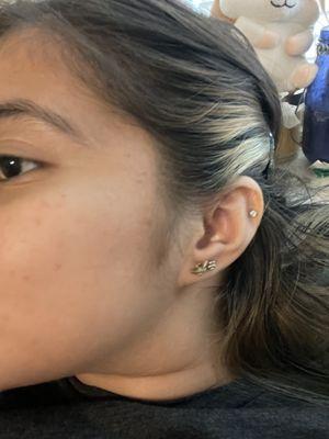 Helix piercing ($30)