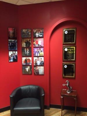 Wall of famous folks and awards!