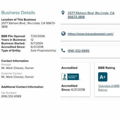 A+ rating with the Better Buisness Bureau! 13 years in buisness next month. Thanks to all our Loyal customers. #Certified #Accredited