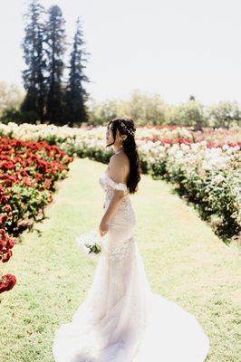 She altered my wedding dress by taking in the waist but leaving enough room so I could sit