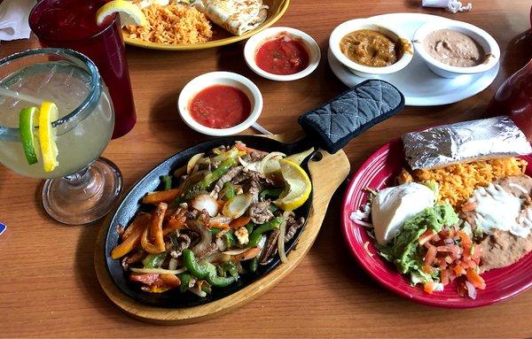 Lunch steak fajitas