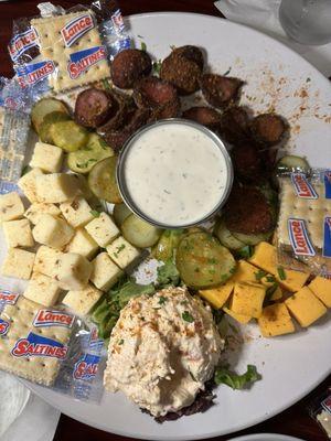 Sausage cheese plate