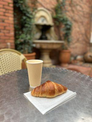 Latte and croissant