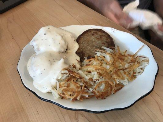 Biscuits and gravy.