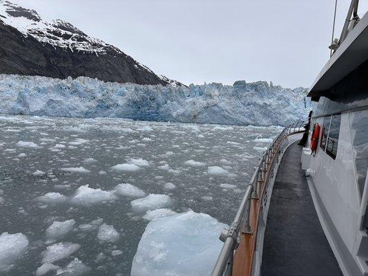 Port side of Lu-Lu Belle approaching the Columbia Glacier.