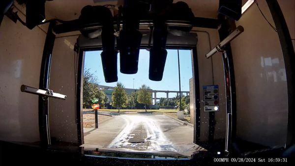 Time stamped dash cam photo #2 showing Express car wash and not the Ultimate wash on my membership. Full video available.