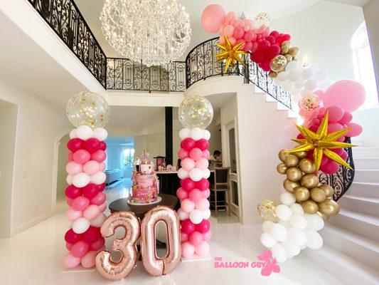 Barbie Themed Balloon Decor by BalloonGuyLA.com