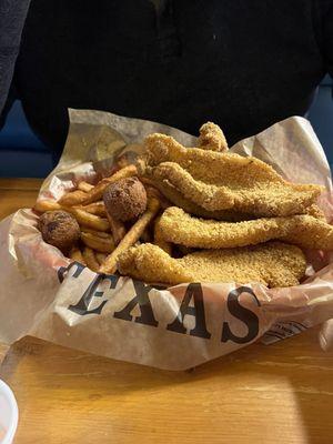 Fried catfish platter w/fries