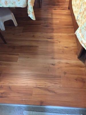 Laminate flooring installation