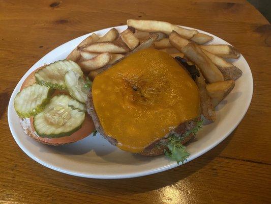 Impossible cheeseburger - hearty and filling