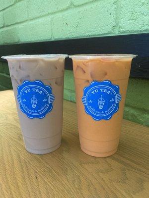 Jasmine Milk Tea and Thai Milk Tea