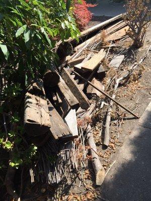 Hi, we need someone to get rid these pieces of woods. How much will it cost?