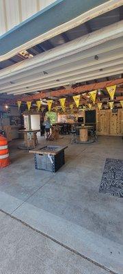 Outdoor garage bar