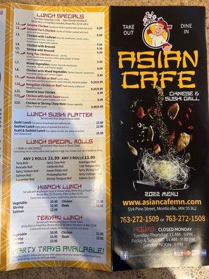 New menu