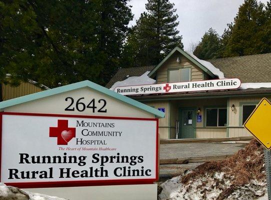 RUNNING SPRINGS CLINIC 2642 PALO ALTO WAY DRIVE,RUNNING SPRINGS CA.92382