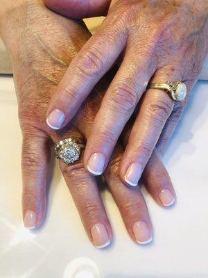 Natural french manicure