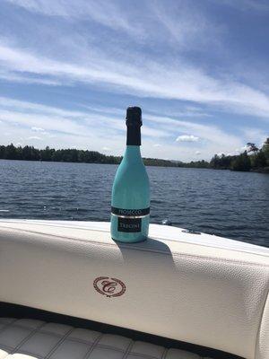 A little Prosecco on Lake George, NY