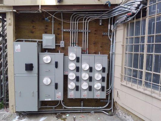 Main electrical service replacement for a multi-unit commercial/residential building in SF