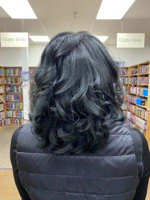 Silk press and curl by Tatiana.