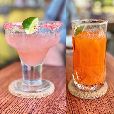 Seasonal watermelon margarita & Bad Bunny cocktail