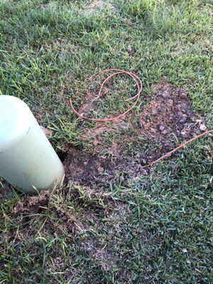 They leave dug up clay on top of your beautiful grass and then leave Garbage wires For me to pick up