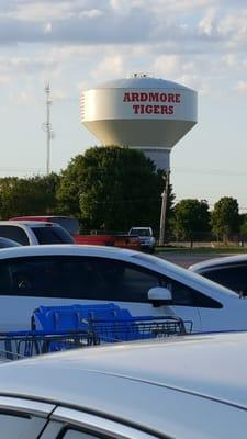 View of the high school from the Walmart parking lot.  What else can I say - it's a Walmart!