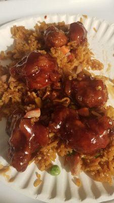 General Tso's Chicken & fried rice