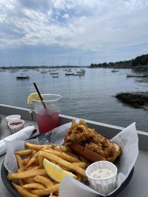 Delicious fried clam roll. Homemade tartar sauce is AMAZING