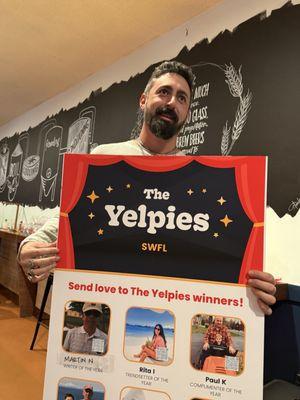 The picture says it all. Our local Yelpers and their awards.