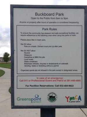 Park rules