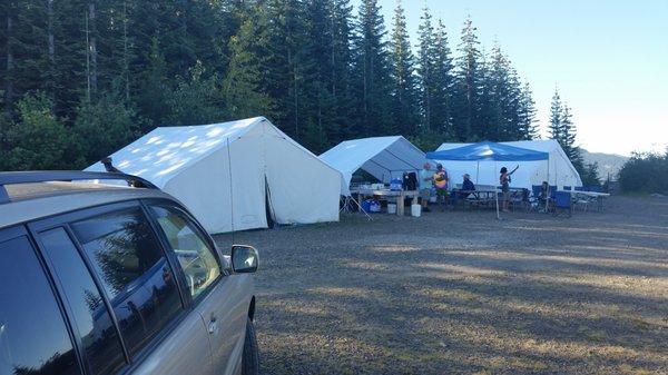 Stay at our Field Camp near Windy Ridge on our Into the Crater Hike