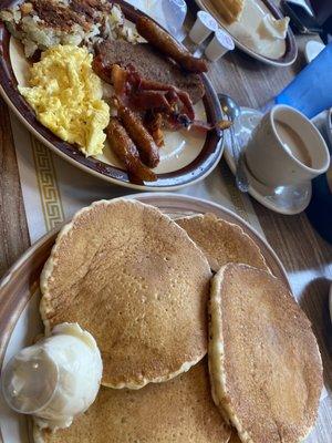 Deluxe pancake breakfast