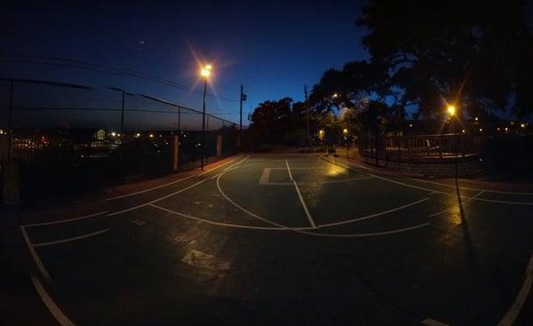 A view of the full length of the court. and the ideal lighting.