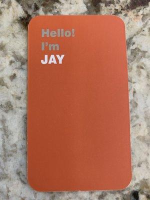 Jay is V.P. Marketing Director.