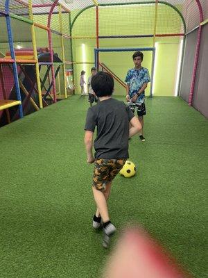 Soccer Area inside the playscape