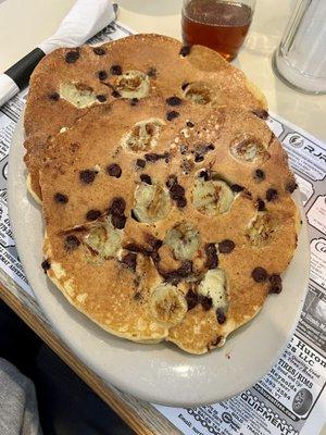 Banana Chocolate Chip Pancakes