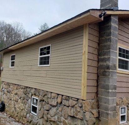 Pic of siding and corners and windows that were installed by IN & OUT