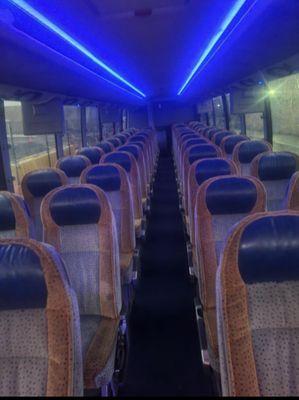 55 passenger charter buses are available upon request.