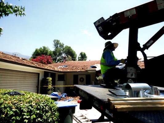 Reroof Project in Pasadena