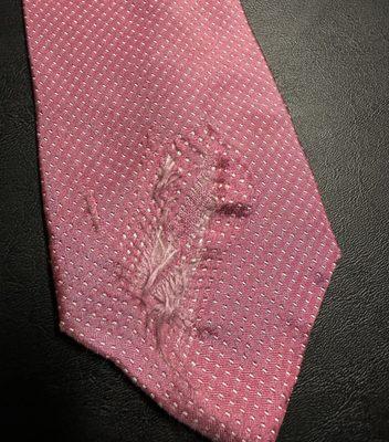 Torn tie