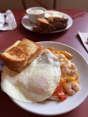 Shrimp and grits breakfast