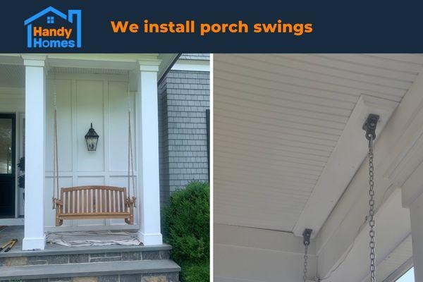 We install porch swings