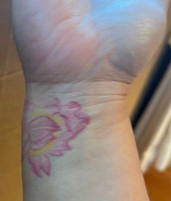 Old water color lotus tattoo